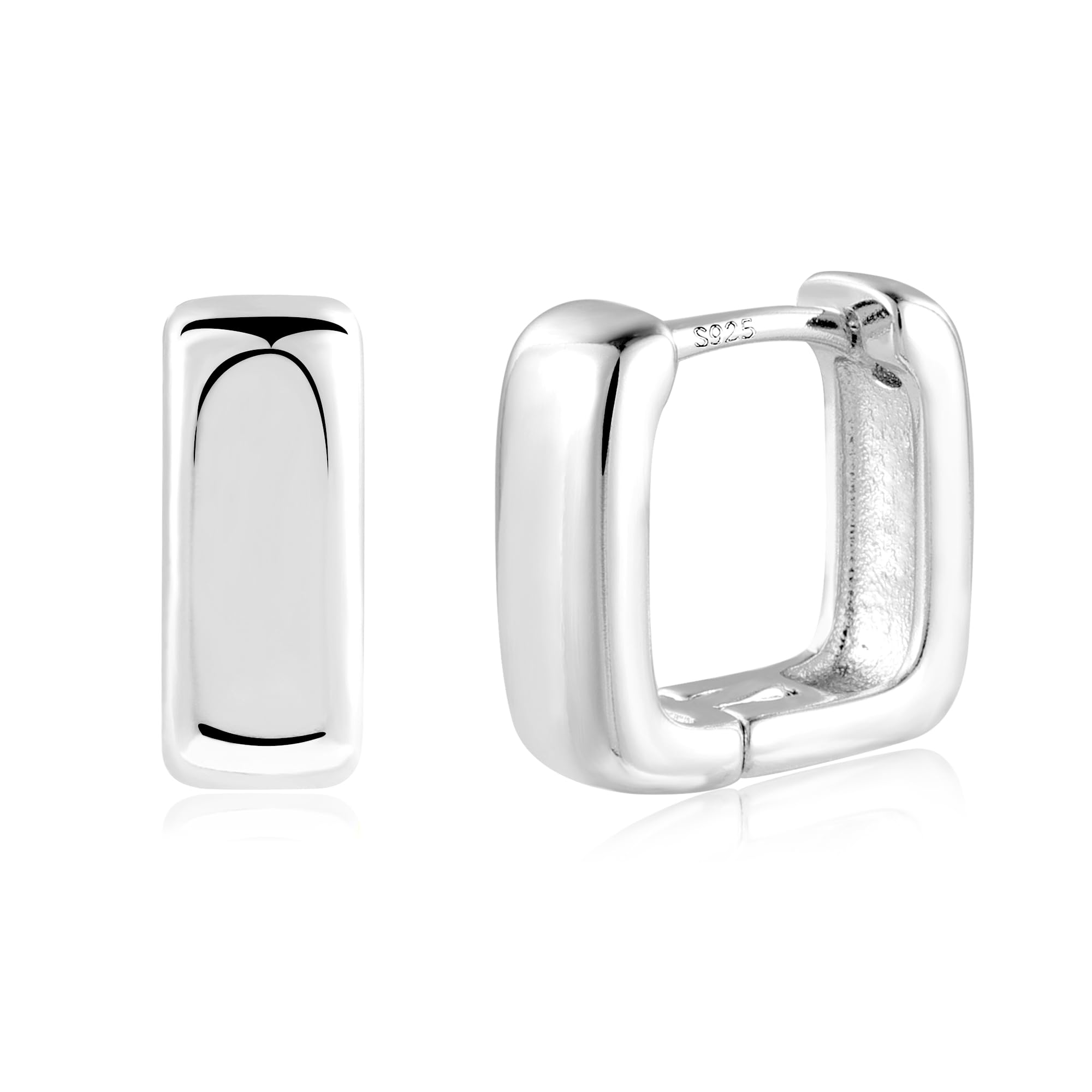 ALEXCRAFT Orecchini Donna Cerchio Ago Argento 925 Geometrici 14K Oro Placcato