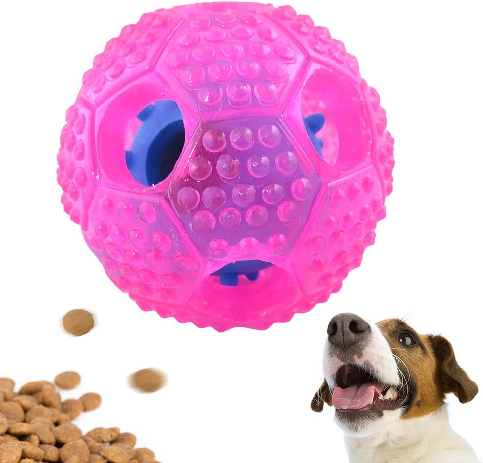 OldShark Dog Treat Ball Interactive IQ Treat Toy Boredom Food Dispensing Toys for Small Medium Large Dogs Nontoxic Rubber and Bouncy Dog…