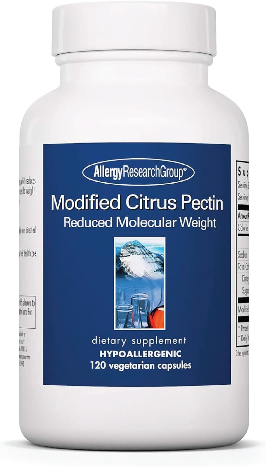 Allergy Research Group Modified Citrus Pectin Low Molecular Weight Cleansing - 120 Vegetarian Capsules