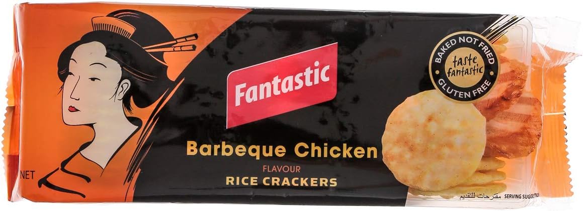 Fantastic Barbeque Chicken Flavour Rice Crackers, 100 g