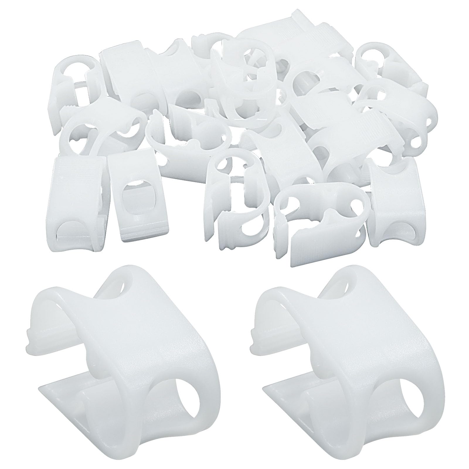 Plastic Tubing Clamps, 20 Pcs, 1/8"-1/4" Tube O.D.