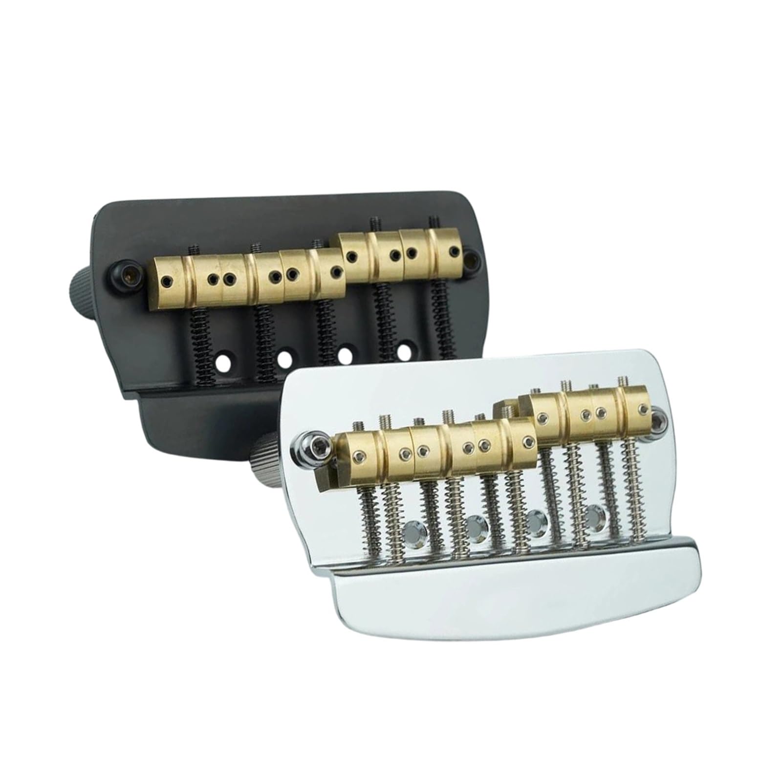 4 Strunowy/5 Strunowy Mostek Basowy Z Mosiężnymi Siodełkami Materiał Korpusu Stal Mostek Gitarowy(5-String BK)