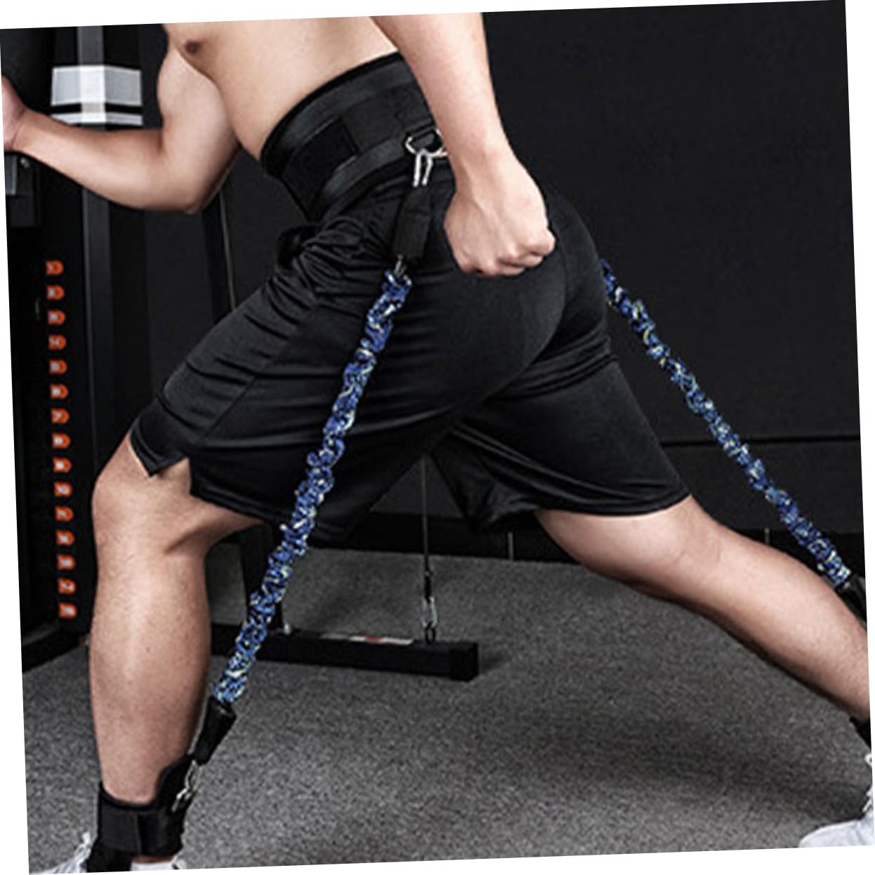 BESPORTBLE Banda de Resistencia para Piernas Kit de Entrenamiento para Casa Correas para Tobillos Bandas de Cintura Equipo de Fitness para Gimnasio Interiores para Entrenamiento de Rebote