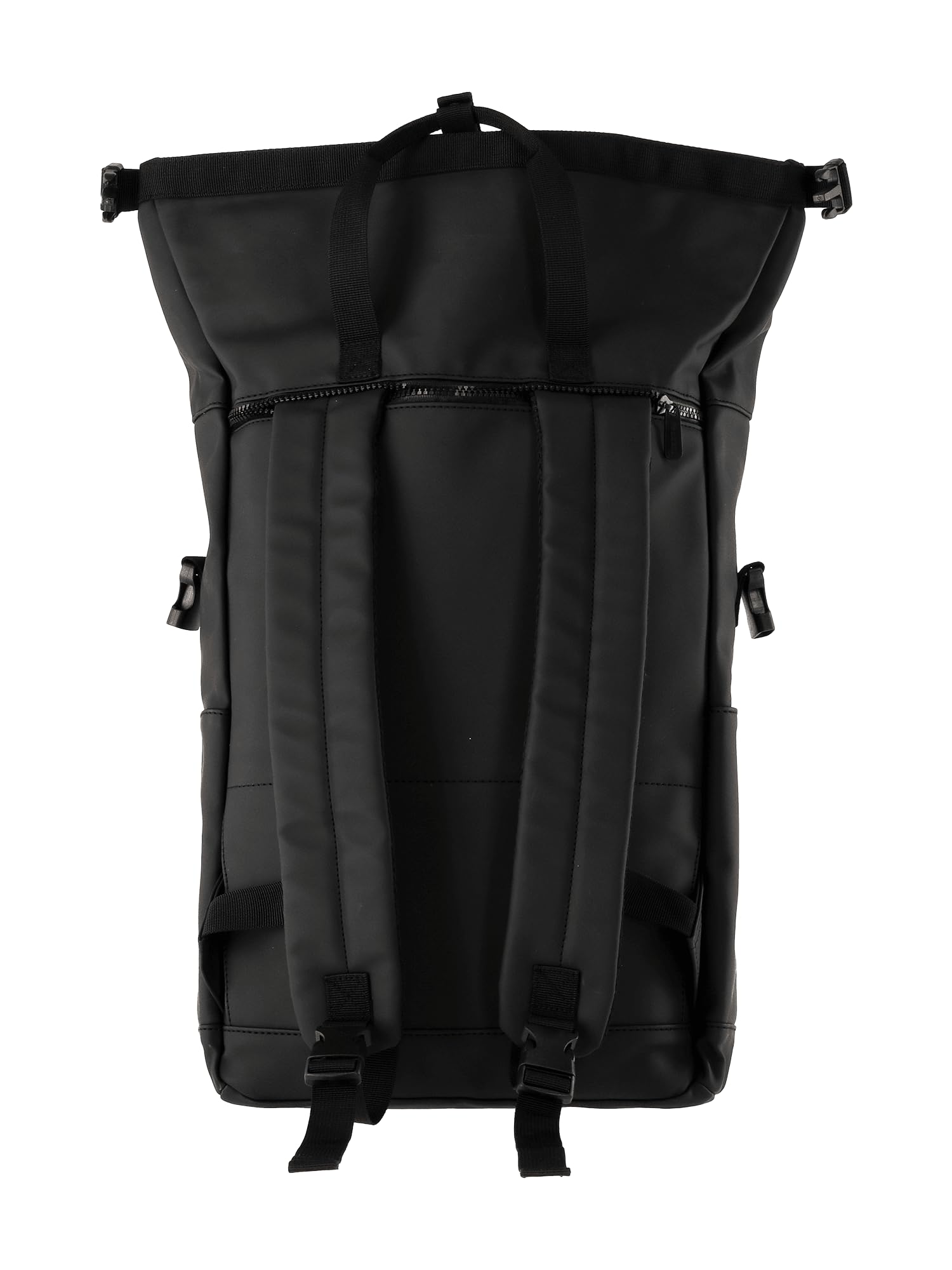FC Bayern München Rucksack Rolltop Schwarz I Fußball I Schule I Sport I 43 x 27/37 x 15 cm