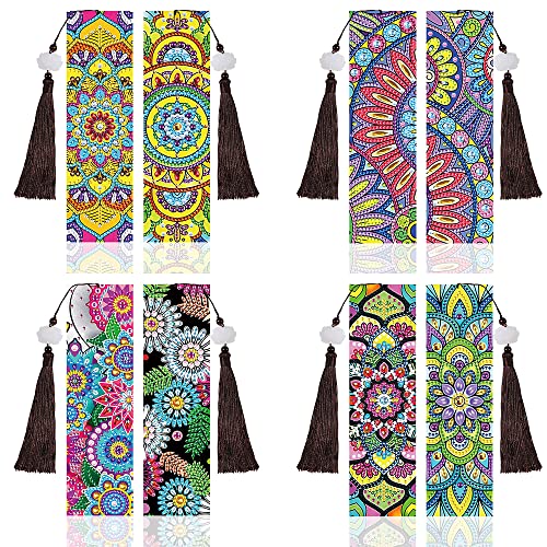 8 Pieces Diamond Painting Bookmark with Tassel and Diamond Painting Tool for Home Office School Project Read DIY Arts Crafts Gifts by LazyFold - Image 7