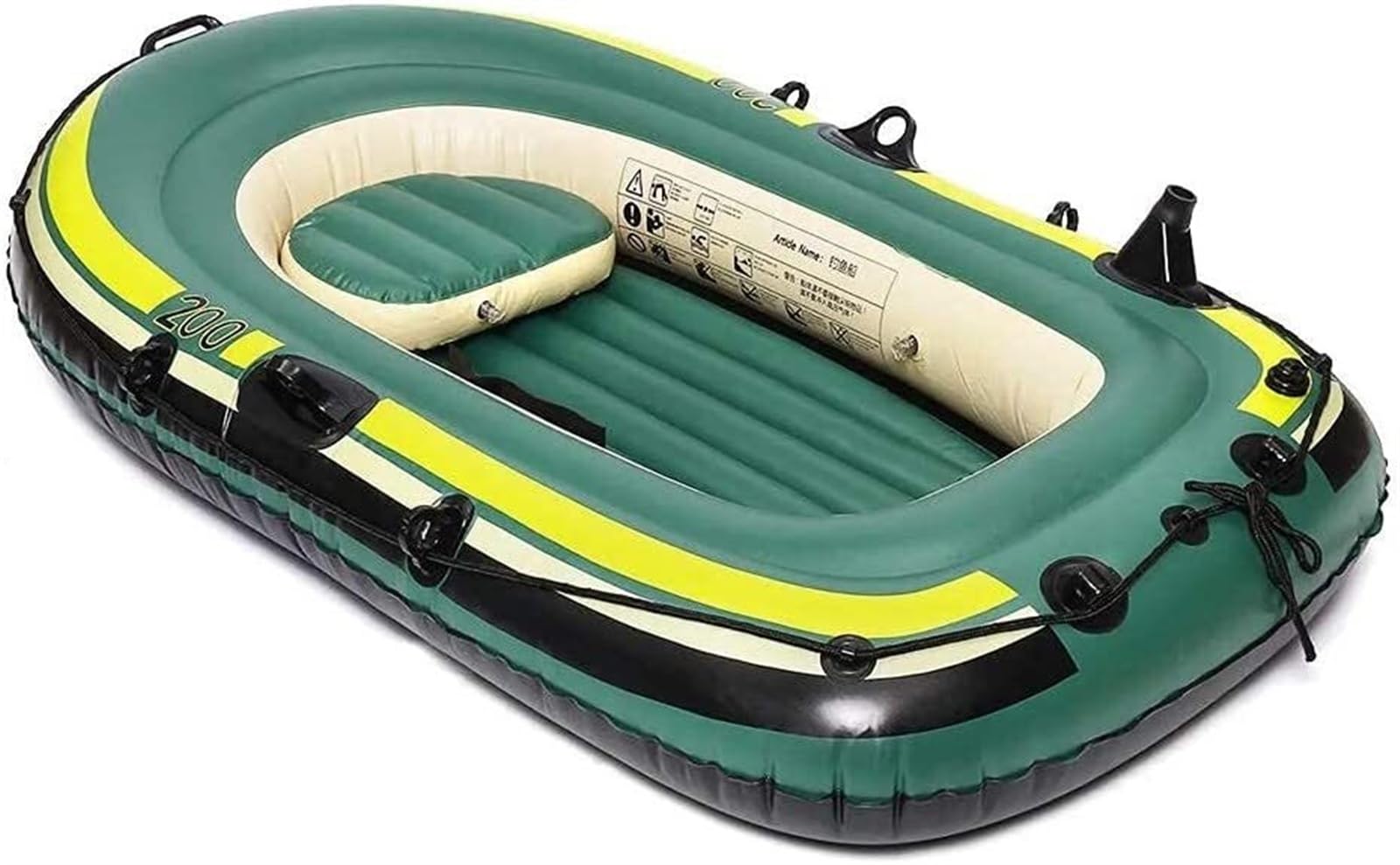 Kayak Inflable Doble Bote de plástico Kayak Bote de Pesca Bote Inflable Bote de Goma Espesado 188X108cm