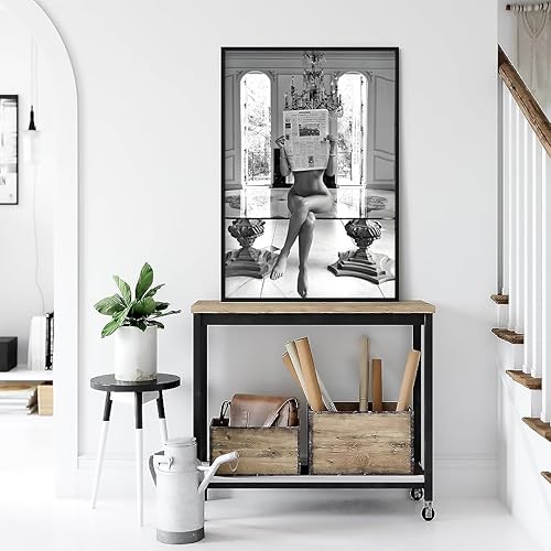 Miniatura 5 de Arte de pared en blanco y negro, cuadro vintage en blanco y negro, póster de periódico retro en blanco y negro, arte de pared preparado en blanco y