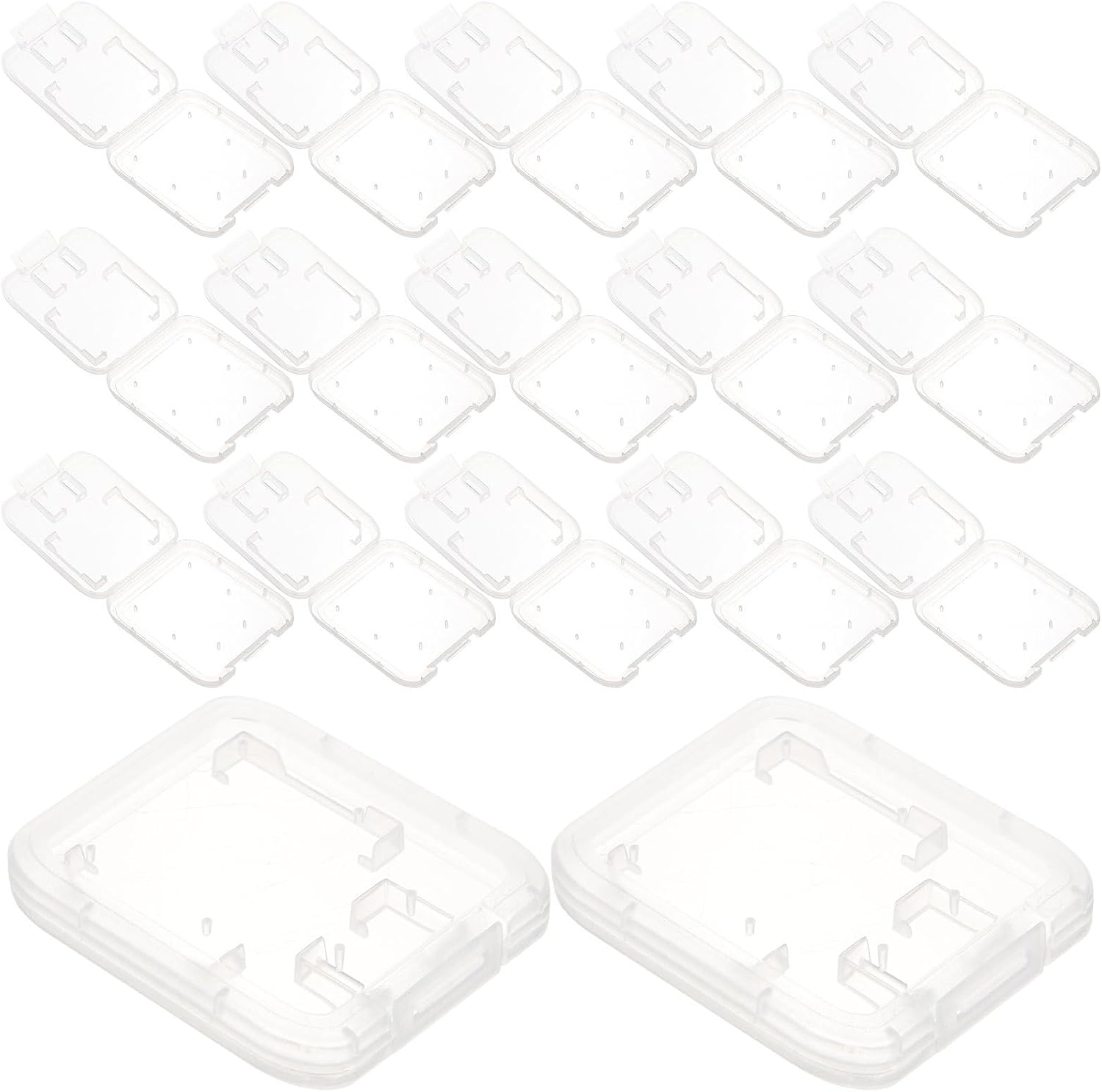 24Pcs Memory Card Case Organizer Holder with Lid for Photographers and Gamers Compatible Digital and Cards