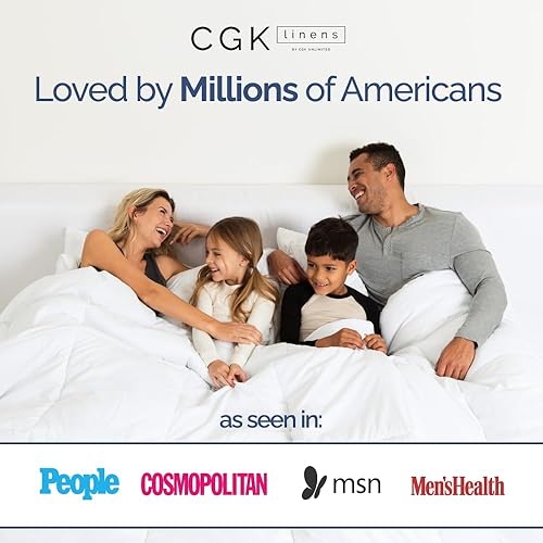 Miniatura 7 de Juego de 2 fundas de almohada 100 % algodón de 400 hilos, sin arrugas ni decoloración, protectores lavables a máquina, ropa de cama de hotel de