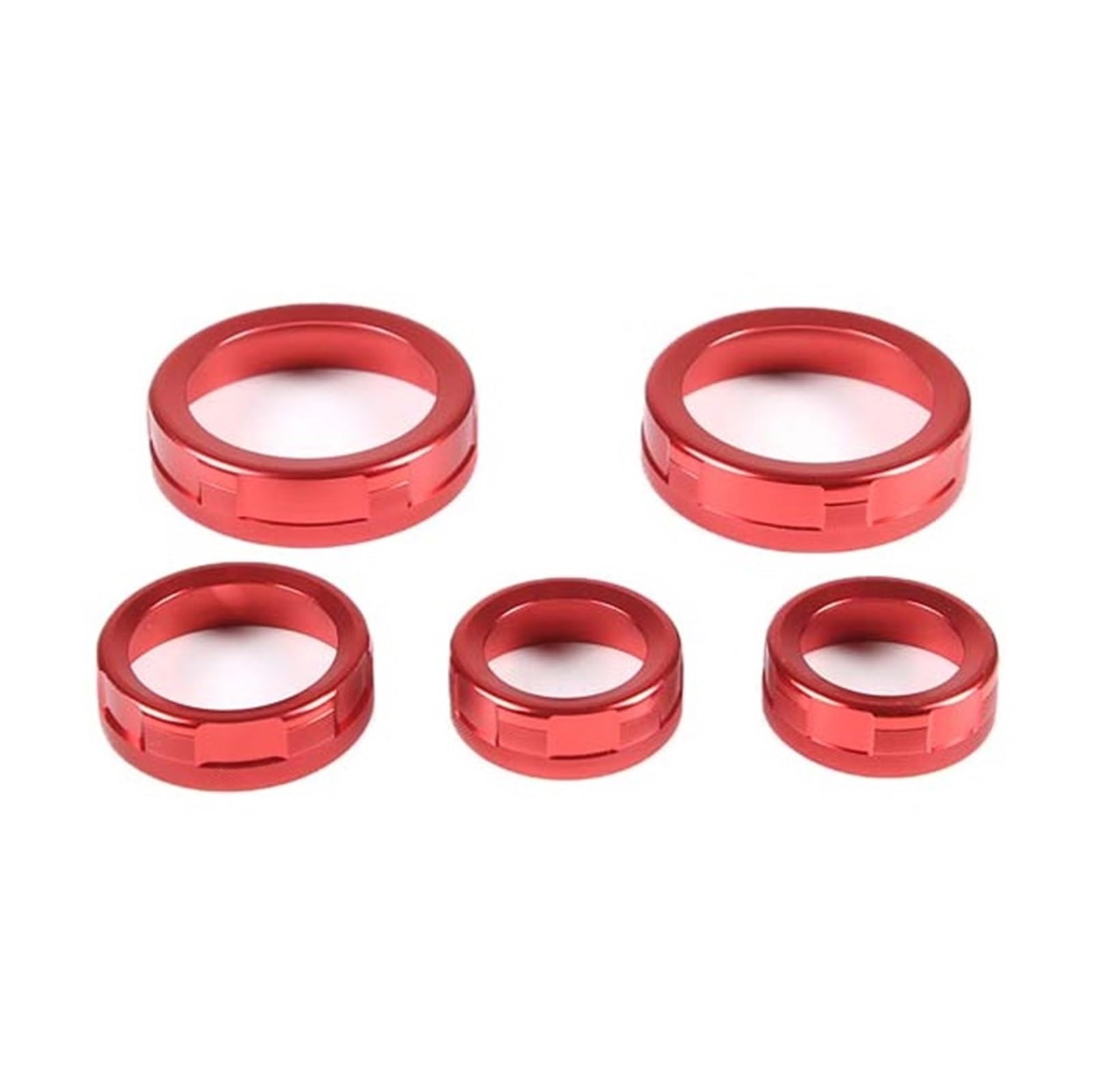 TINGYUS for Maverick 2022 Shift Knob Ring Air Conditioning Volume Knob Ring Interior Accessories Car Interior Mouldings(4Piece Red)