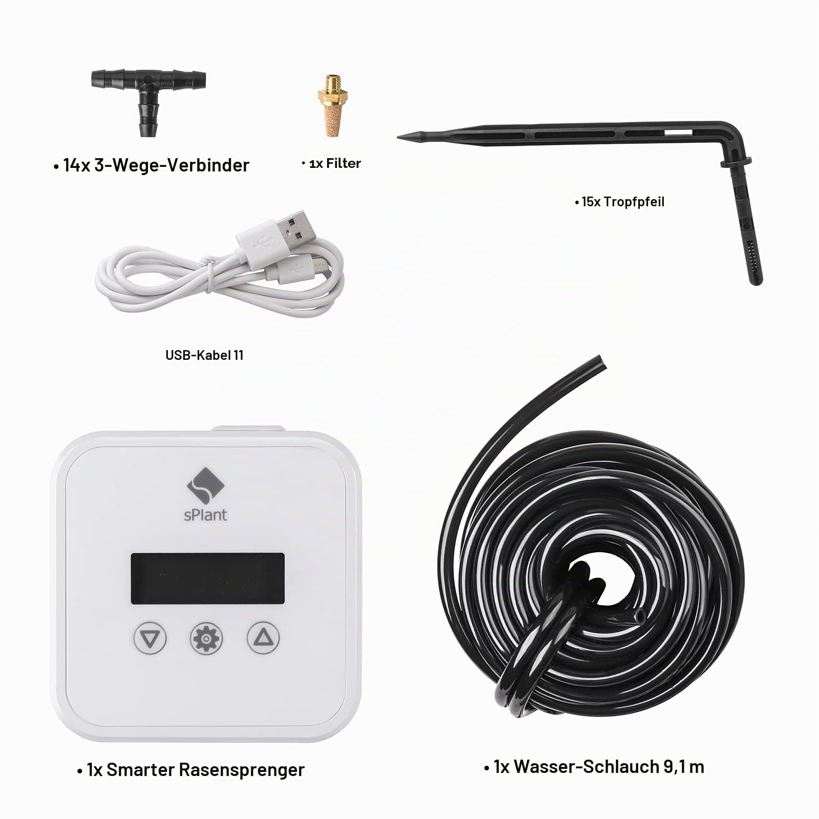 [Verbesserte Pumpe] LCD Automatische Tropfbewässerungs-Kit für 15 Pflanzen, DIY Pflanze Selbstbewässerung System Gerät Digital Programmierbarer Wasser-Timer, Bewässerung für Zimmerpflanzen,