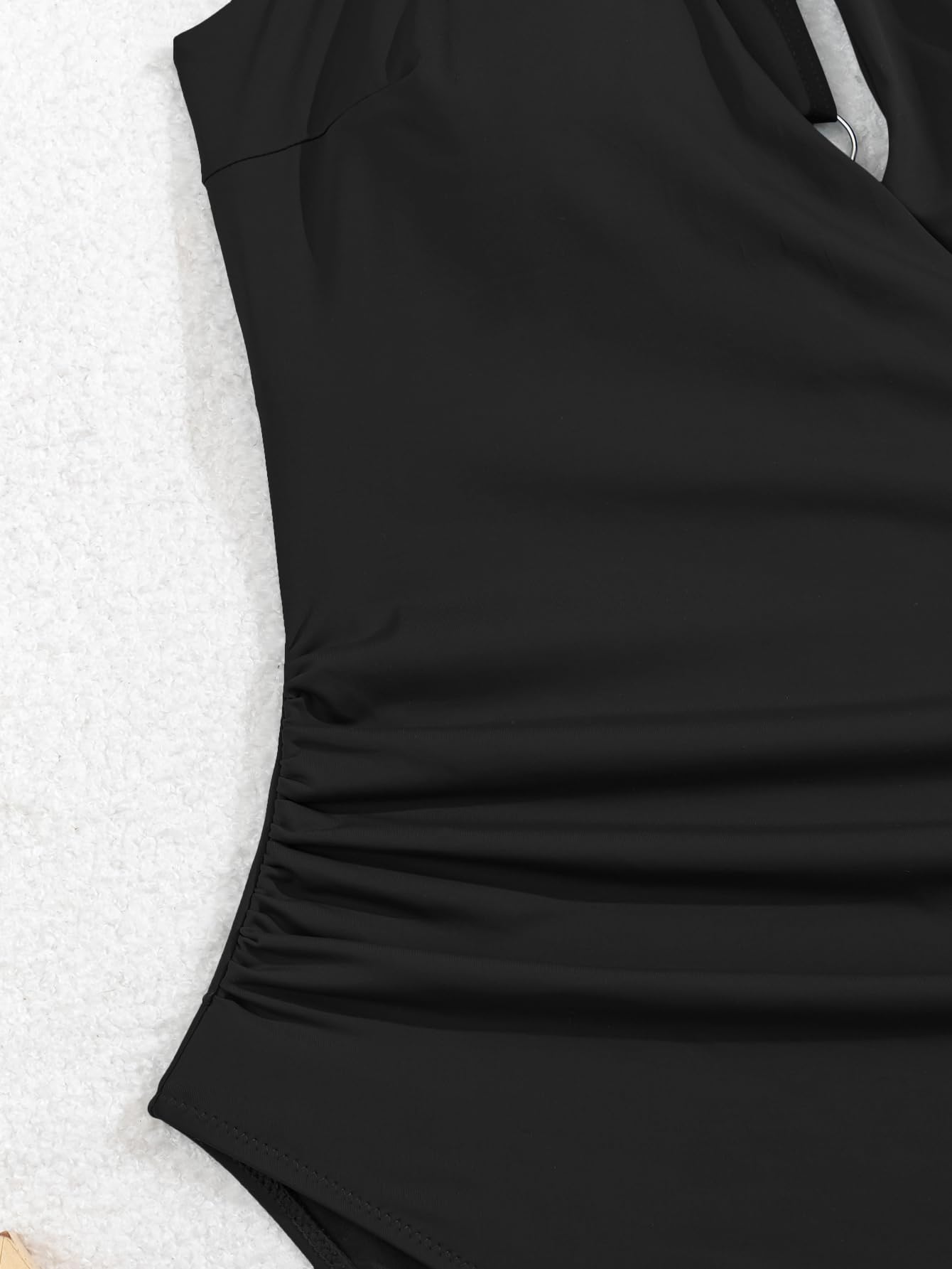 Aidonger Einteiliger Badeanzug mit einer Schulter für Damen, mit Cutout, Bauchkontrolle, Badeanzug