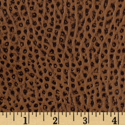 Plastex Fabrics Faux Leather Boca Fabric by The Yard, Cocoa