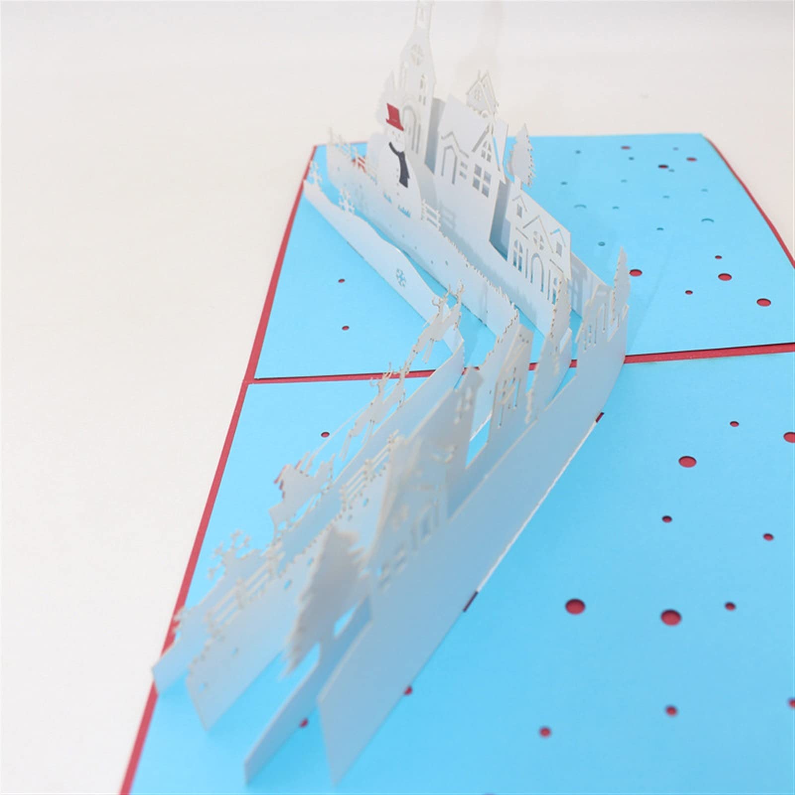 Kartki okolicznościowe kartki z życzeniami 3D ręcznie robione papierowe zaproszenie kartki okolicznościowe pocztówka Wesołych Świąt Dzieci Nowy Rok Prezent Wyraź swoje wewnętrzne karty podarunkowe miłość (rozmiar: 4 szt.)