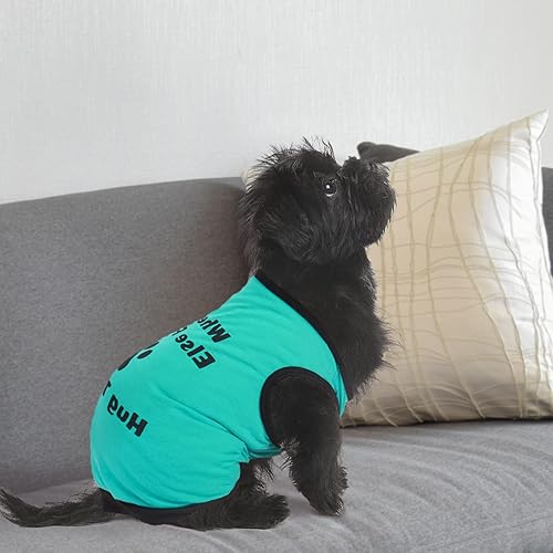 Miniatura 10 de DegGod 6 camisas de perro para perros pequeños y medianos, chaleco transpirable estampado para mascotas, ropa de verano para perro, camiseta suave