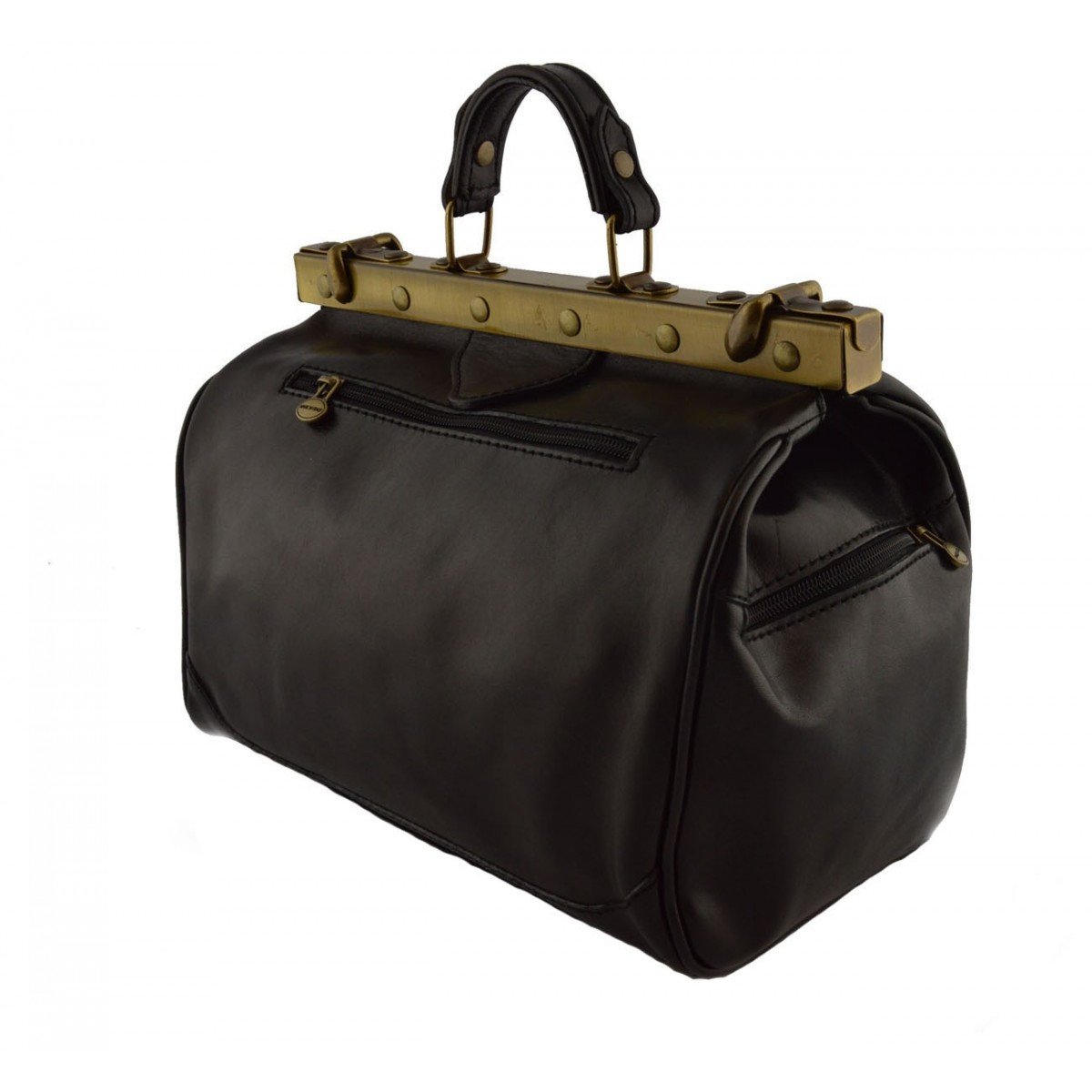 Dream Leather Bags Made in Italy toskanische echte Ledertaschen Leder Arzttasche, 2 Seitentaschen Farbe Rot - Italienische Lederwaren - Aktentasche
