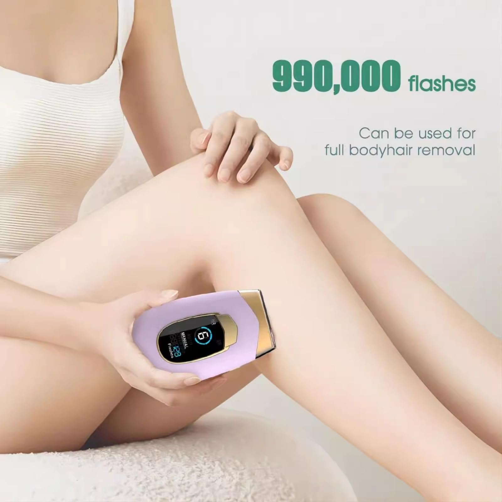 Luz Pulsada Depiladora Pro 2.0 con luz pulsada 2 en 1 para mujer y hombre, depilación cara, bikini y cuerpo, tecnología avanzada para resultados duraderos (Blanco roto)