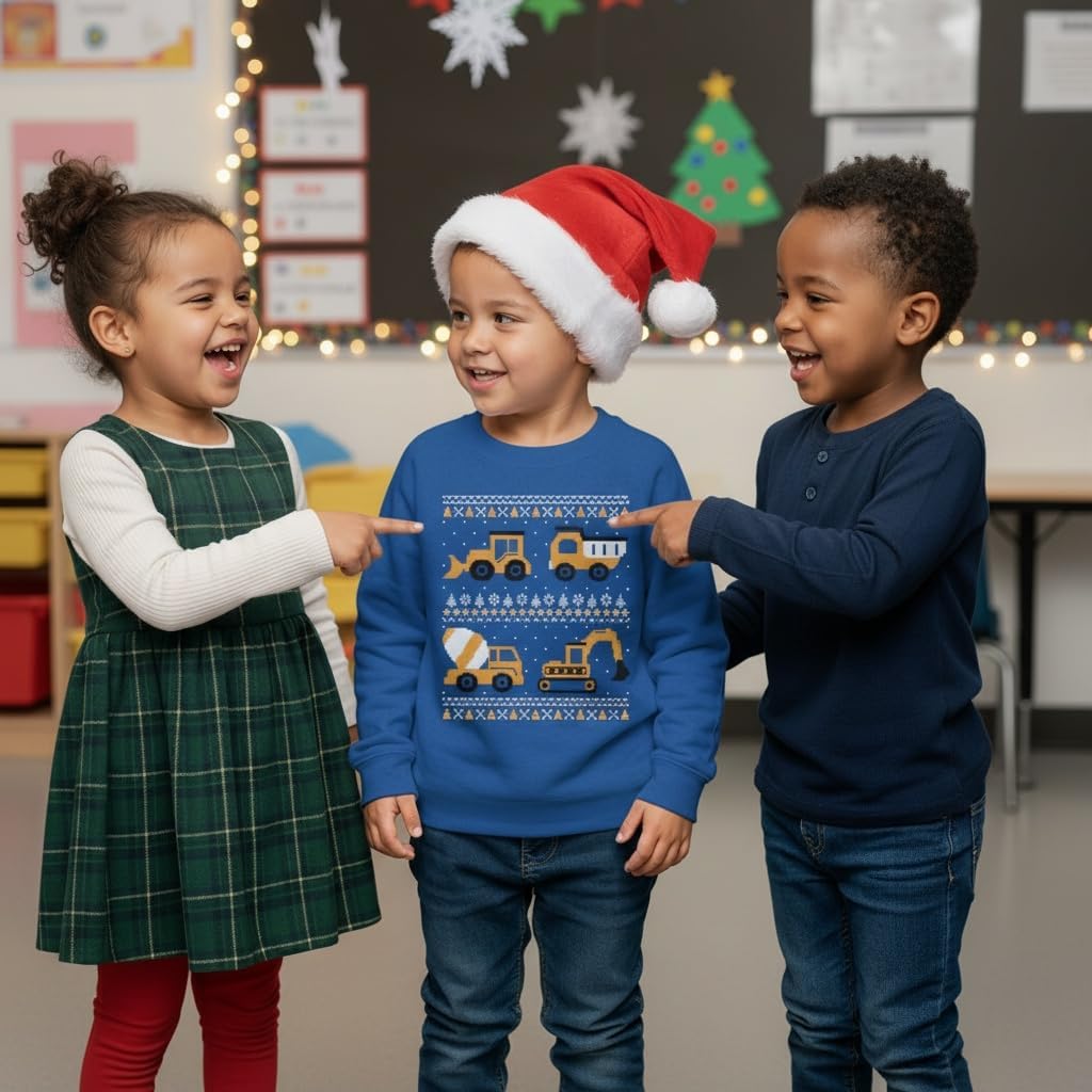 Tstars Dabbing Santa Kids Christmas Sweatshirt - Funny Ugly Holiday Sweater Style Pullover for Boys & Youth