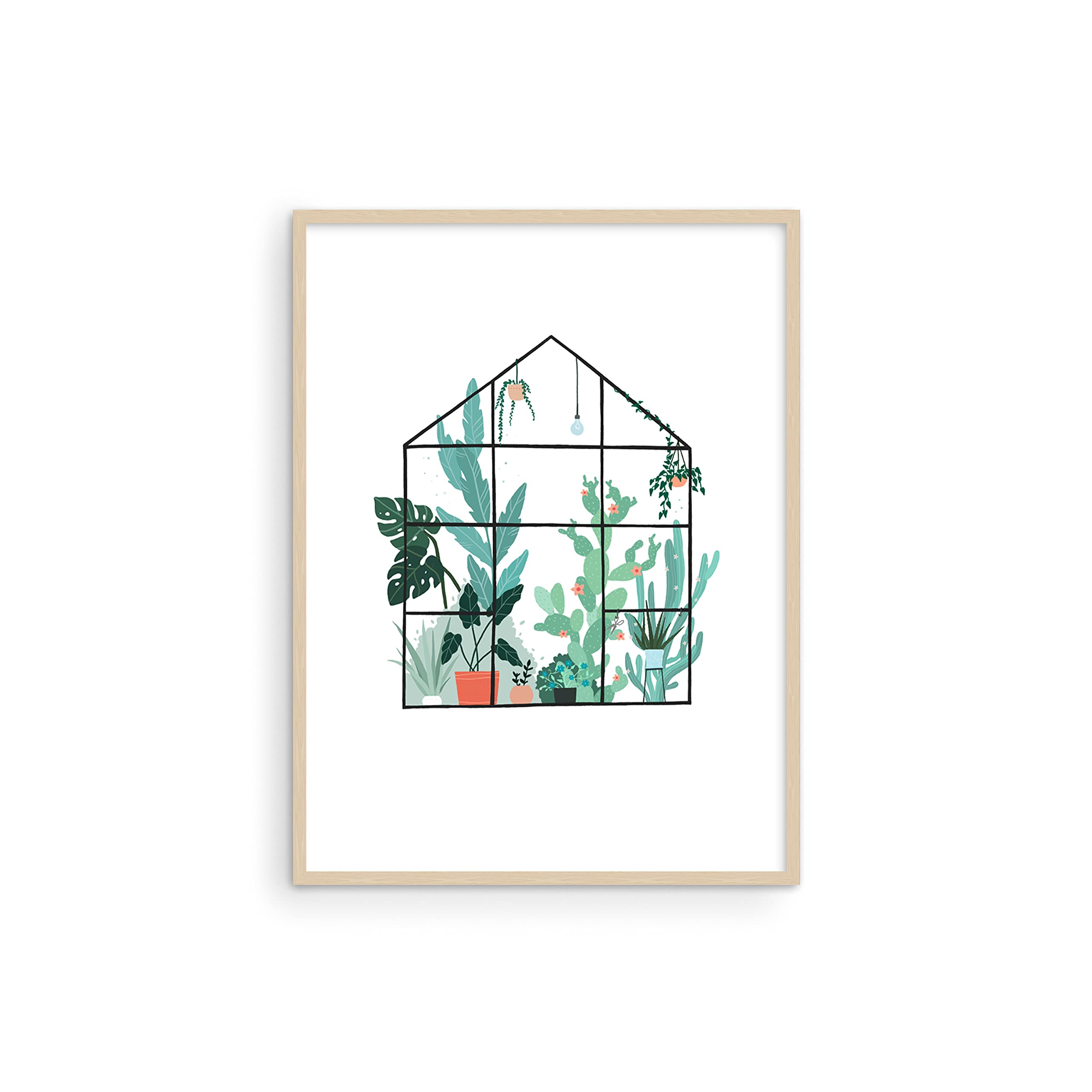 HAUS AND HUESSucculent Wall Art Boho Botanical Prints Cactus Wall Art & Botanical Posters | Green Leaf Art Plant Pictures Wall Art Green Wall Art & Succulent Pictures for Wall UNFRAMED 12"X16"