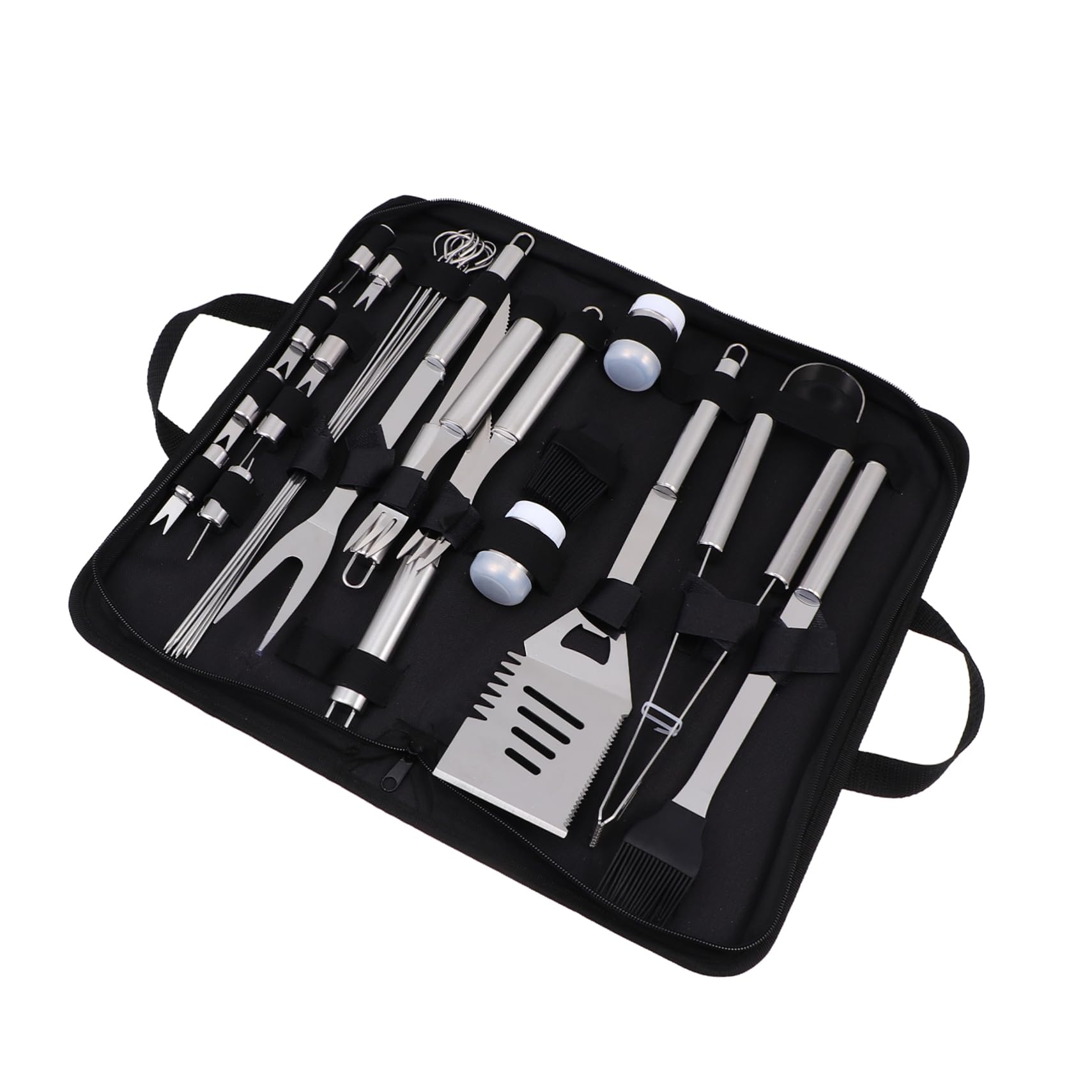 Levemolo 1set Utensili Per Bbq Acciaio Inossidabile Con Kit Di Grigliatura Completo e Portatile Per Cucina All Aperto Accessori Per Barbecue Oxford Per Feste e Occasioni Speciali