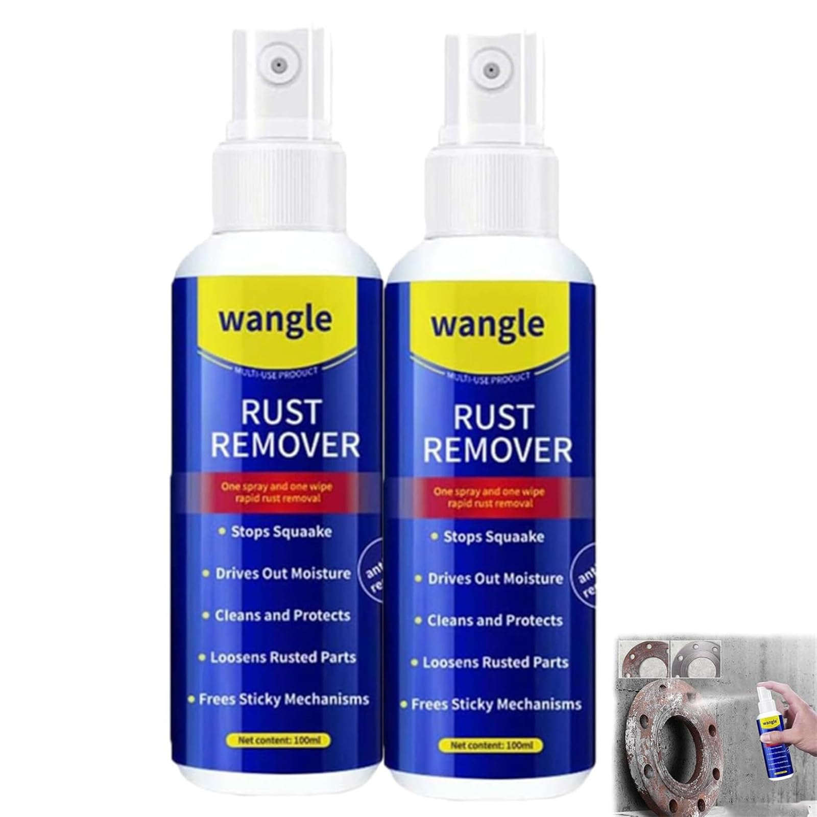 Wangle Rust Remover, Anti-Rusts Lubricant Spray & Rusts Removers, 2026 Upgrade Rust Remover For Metal, Fast-Acting Formula & Easy Application, For Use On Automotive Parts, Chains, Tools (1 PCS) — view 8