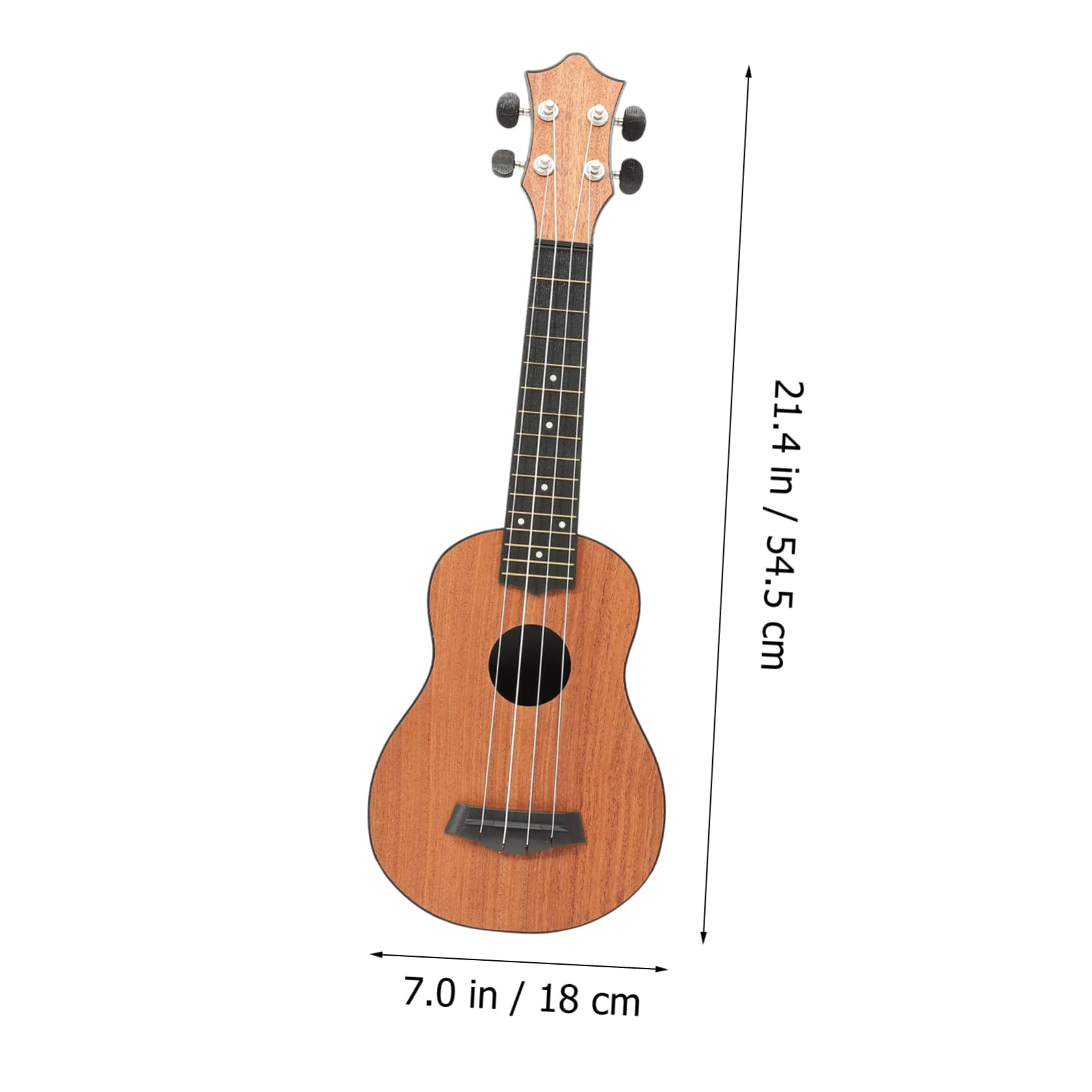 Ukulele Soprano in Legno e Fibra di Carbonio 4 Corde 21 Pollici per Principianti e Ragazzo Ragazza per Educazione Musicale e Pratica