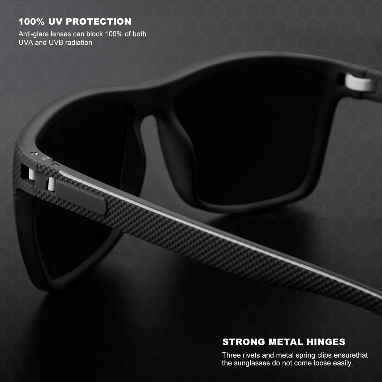 Gafas de sol polarizadas para hombre, protección UV, ligeras, para conducir, pescar, golf