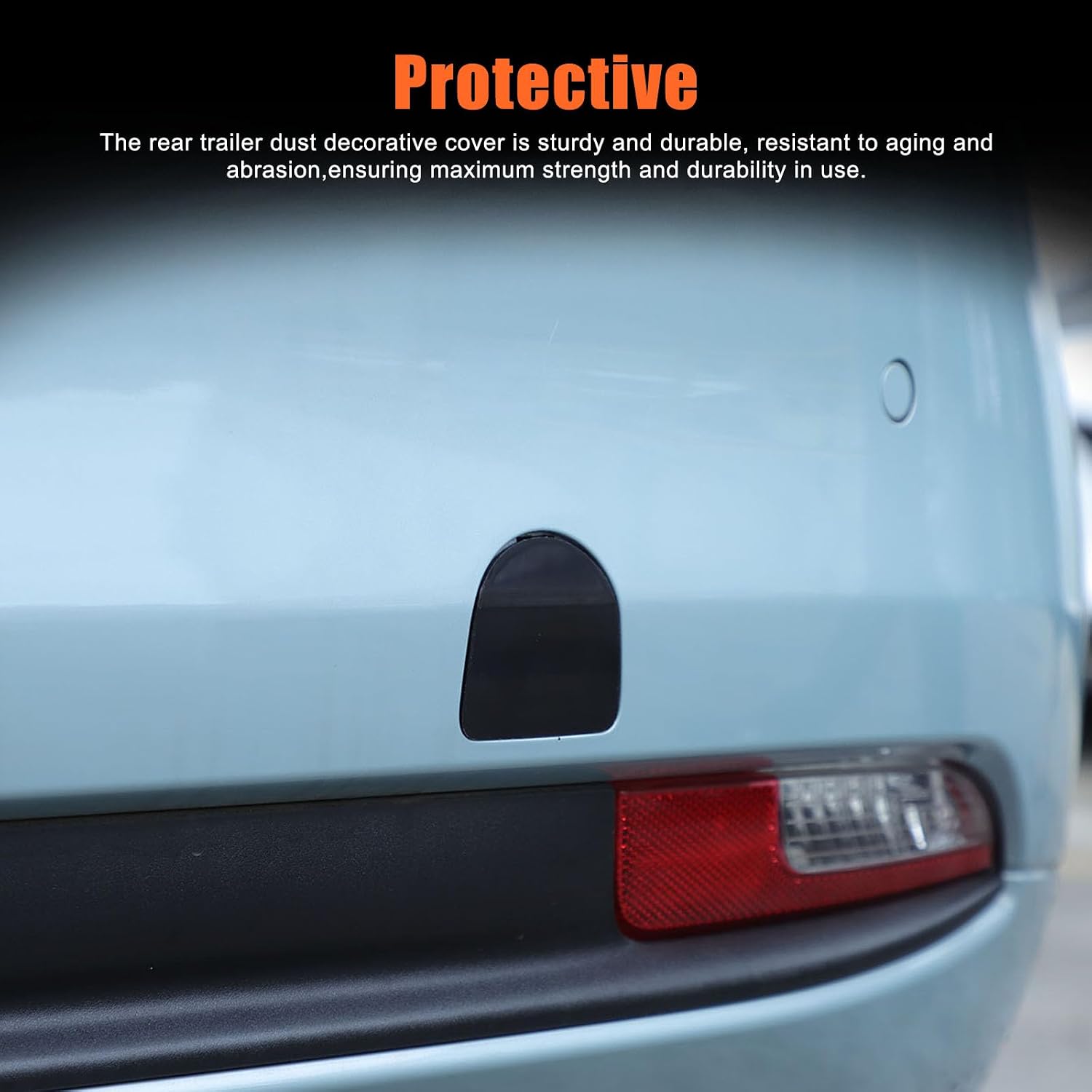 Car Replacement ABS Trailer Decorative Cover Compatible with Fiat 500 2016 2017 2018 2019 2020 2021 2022 2023 2024 2025+ Rear Trailer Dust Decorative Cover (Rear)
