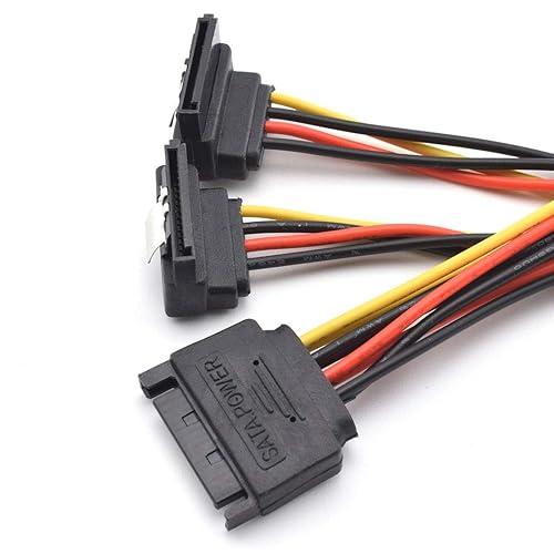 Miniatura 6 de SDTC Tech Cable adaptador de corriente SATA macho a 4pin Molex hembra Cable de extensión ATA Serial ATA para 3.5 pulgadas HDDSSDSD ROM (7.9 in)