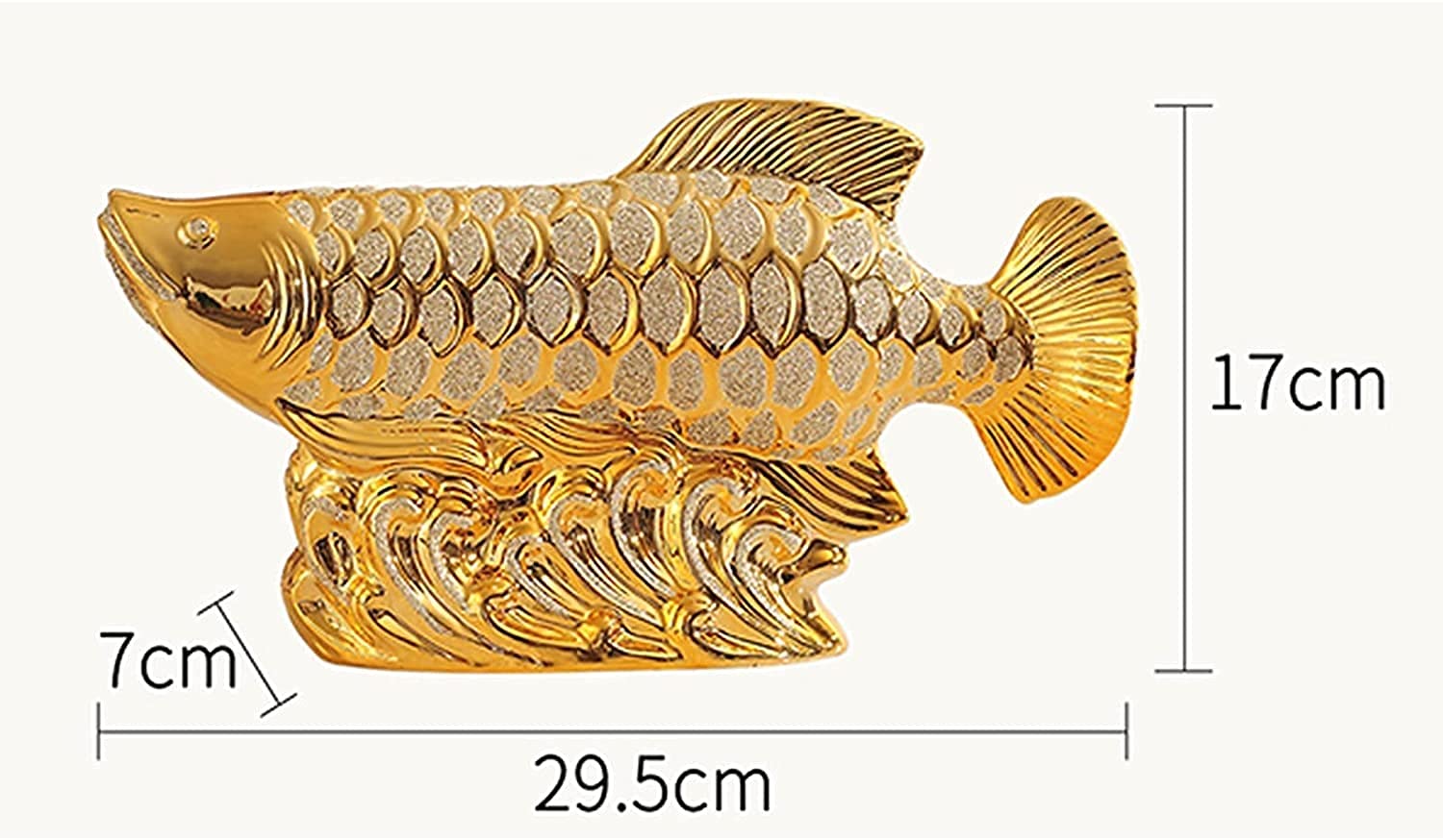 Adornos de Estatua Fengshui, estatuas de Peces Dorados, artesanías de Escultura de cerámica, hogar, Sala de Estar, TV, gabinete, decoración de Oficina, Regalos