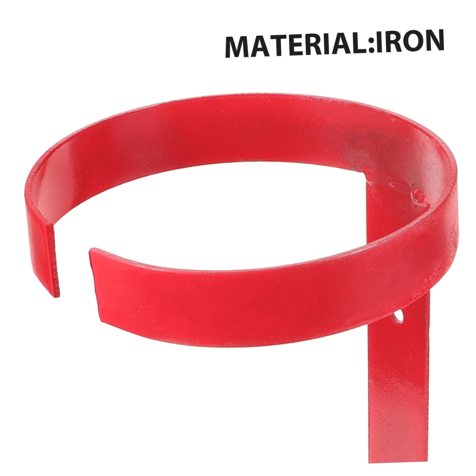 Angoily Support D'extincteur Mural en Fer Rouge pour Extincteurs de 5-6kg, Pratique et Robuste, pour Bateau et Véhicule, Porte-extincteur Sécurisé