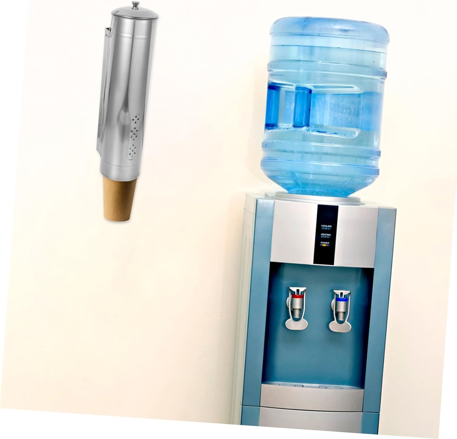 Unomor Stainless Steel Wall Cup Holder Disposable Paper Cup Dispenser Easy Install Home Decor