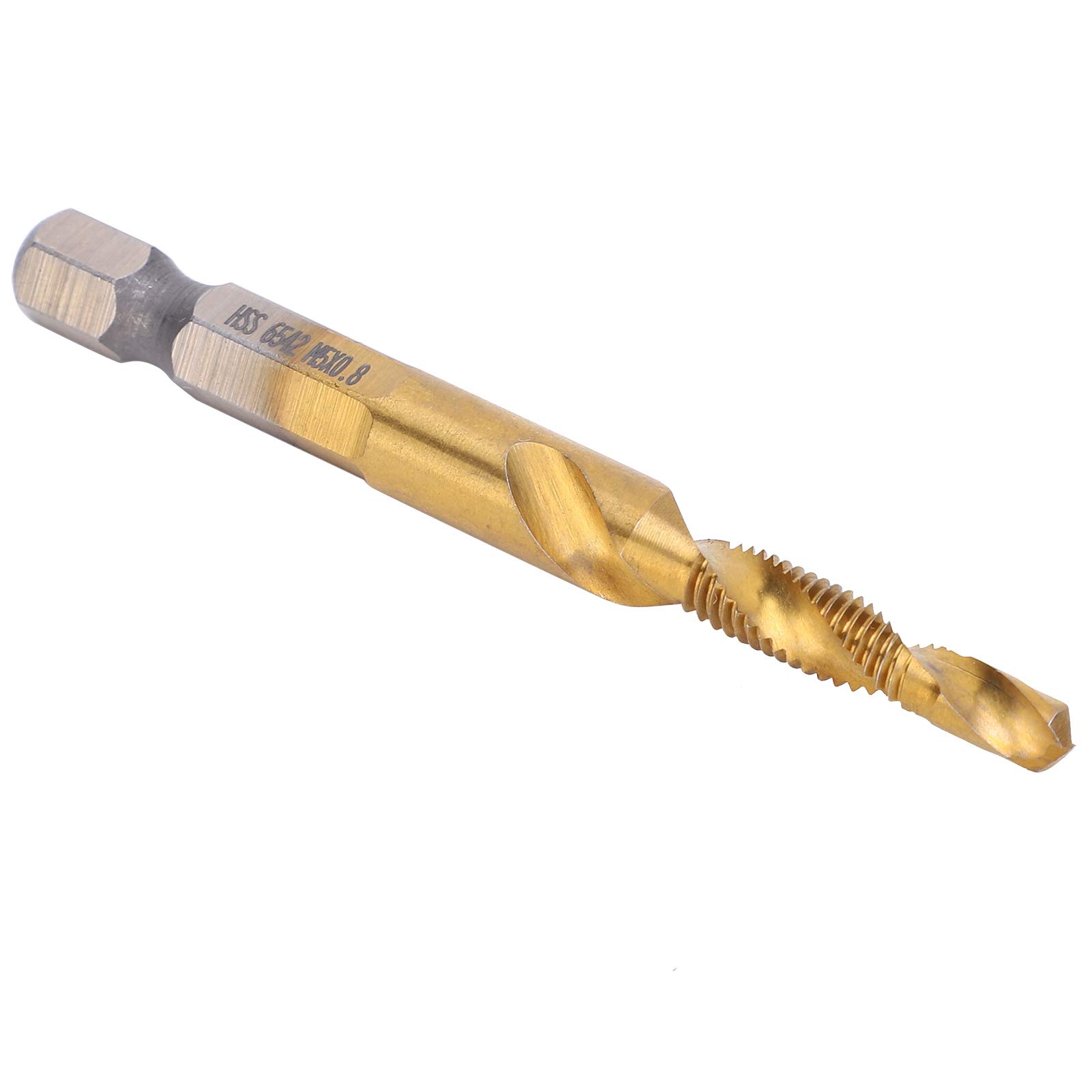 10 Uds brocas de taladro HSS 6,1mm vástago cuadrado hexagonal Ti recubierto compuesto M5 Hardware herramientas manuales para perforación metalúrgica acero al carbono