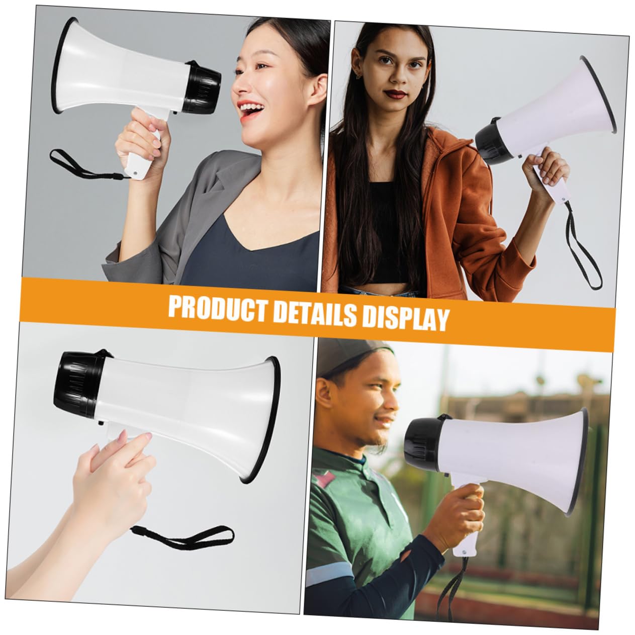 Sosoport 1set Megaphone Portable Handheld Loudspeaker for Sports Cheerleading and Announcements Lightweight Design with Recording Capability for Parties and Events