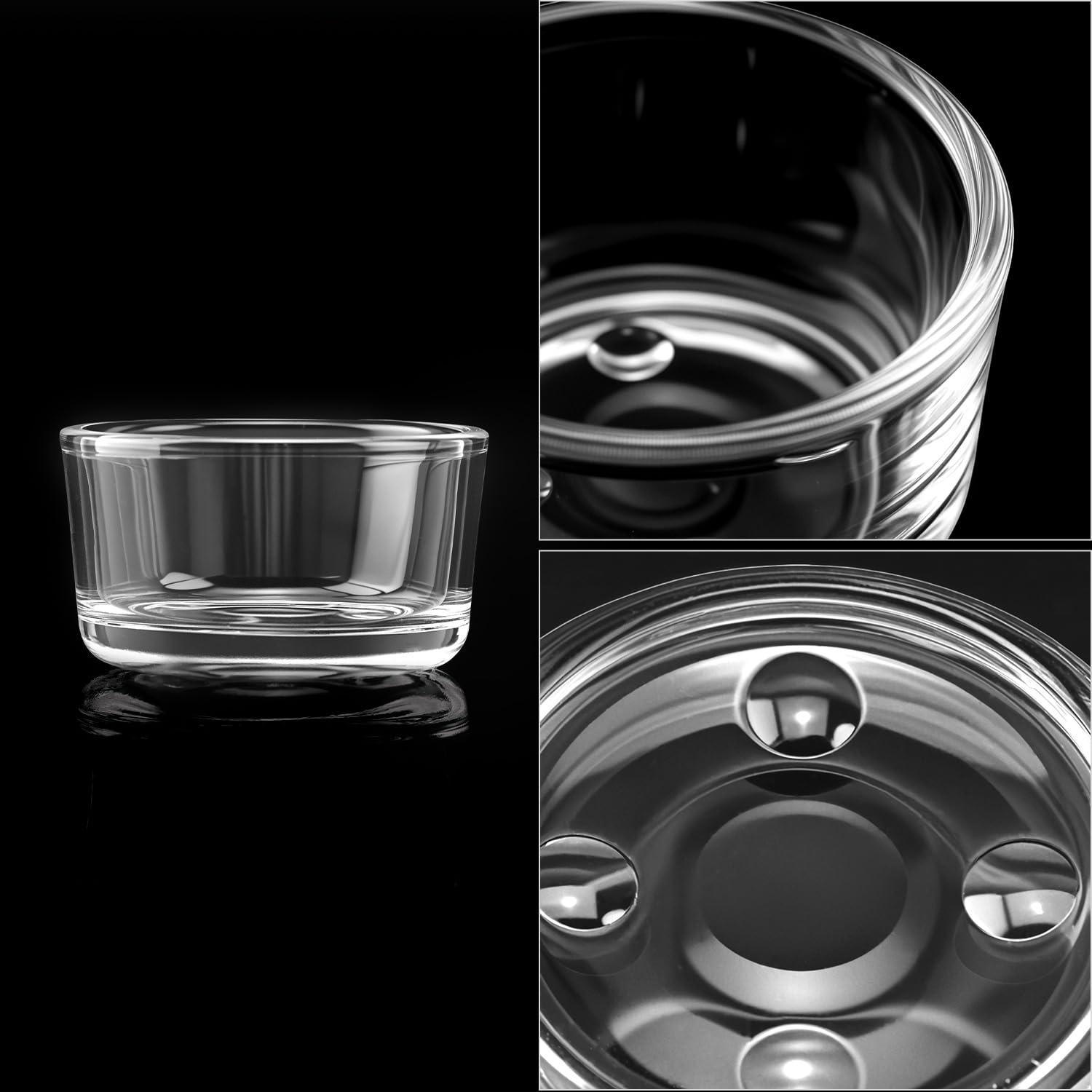 QWORK 15 Pièces Porte-Bougies en Verre Chauffe Bougie 4,5 cm pour Mariages