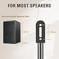 Vista 2 de Mounting Dream Par de soportes para altavoces, máximo 39 pulgadas de altura ajustable, base resistente, capacidad de 11 libras cada uno, juego de 2