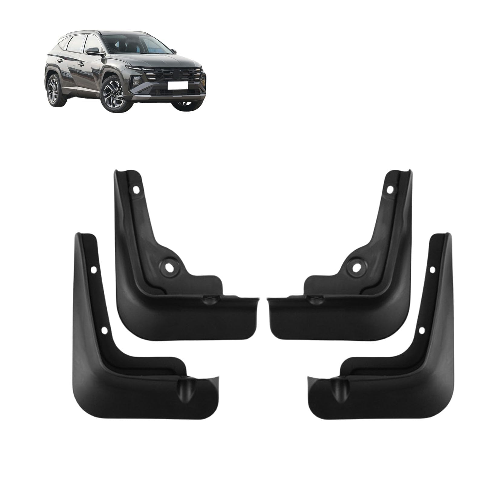 Nysldsco Normal 4Pcs Premium Mud Flaps For Hyundai Tucson L 2025 Front And Rear Splash Guards Durable Mudguards Protection Against Road Debris