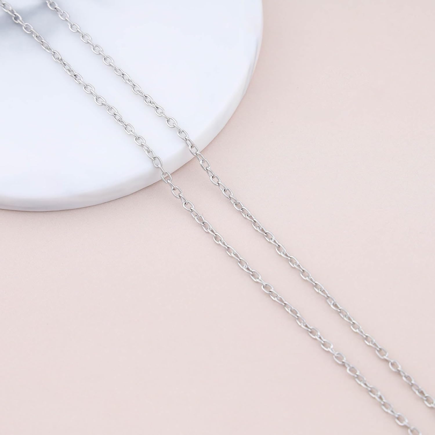 Bohemia Oval Moonstone Necklace Choker Silver Gemstone Necklace Chain Moonstone Pendant Necklace Oval Stone Chain Necklace Jewelry for Women - Image 7
