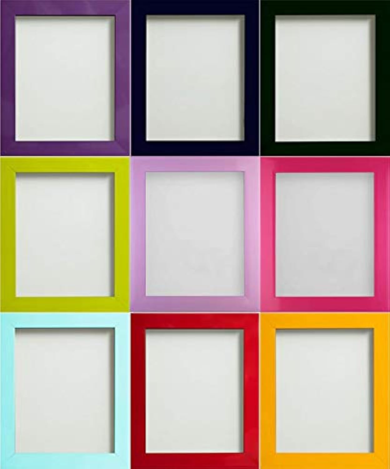 Frame Company Candy Range Black Picture Photo Frame, 7x5 inch Fitted With High Clarity Perspex *Choice of 11 Colours*