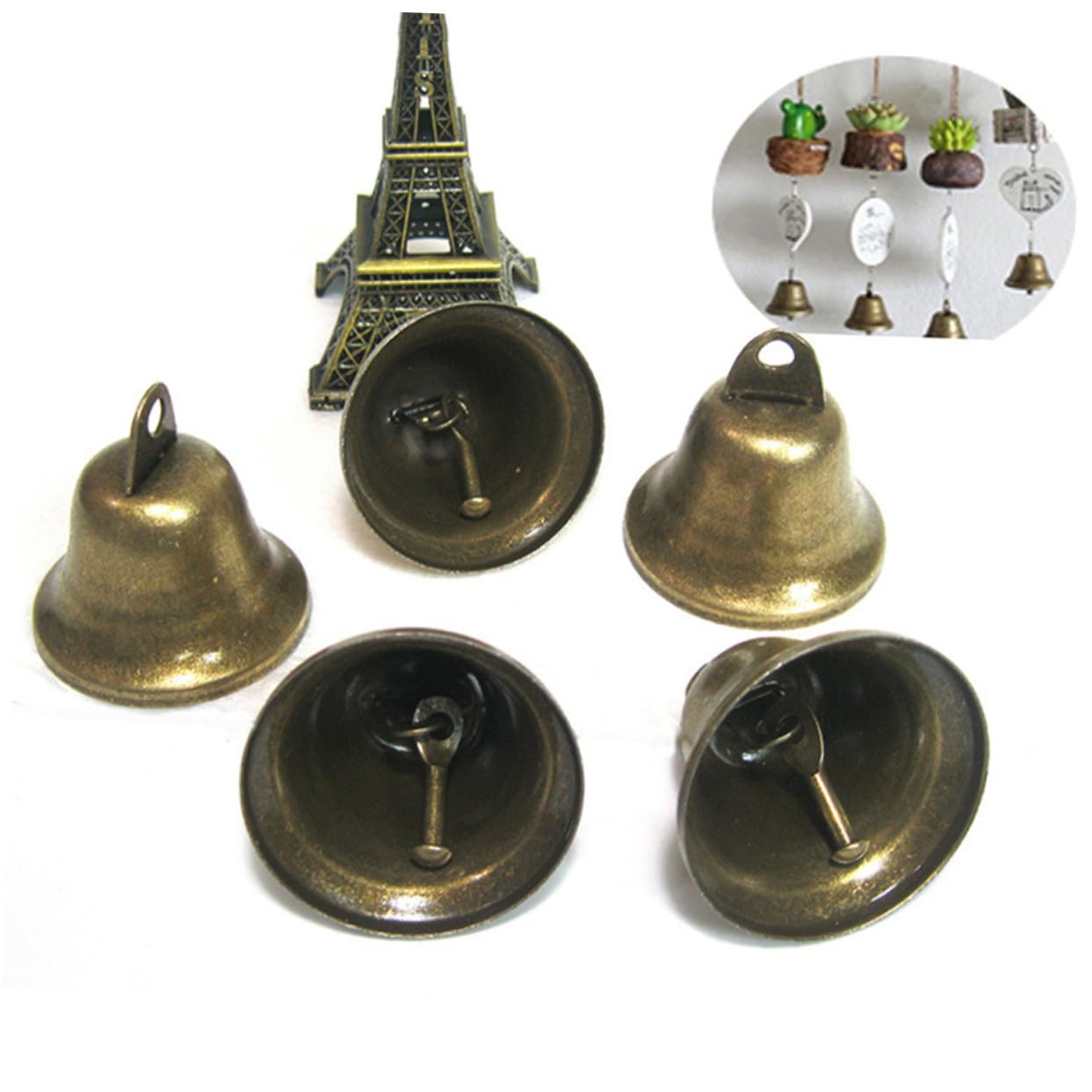 MAGICLULU DIY Handmade Accessories 38mm Bronze Bell Jingle Bell for Christmas Party School Decor