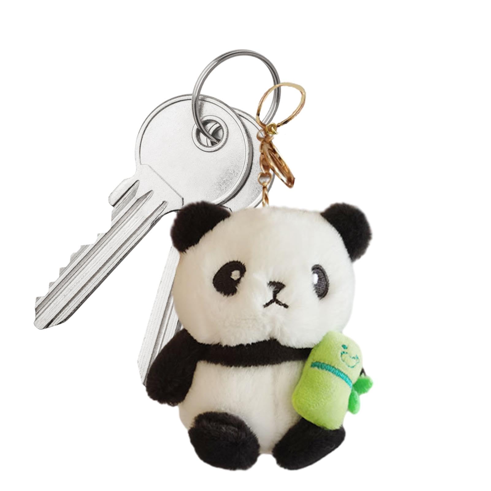 Siopob Panda Key Chain, Cute Plush Panda Keyring, Cute Plush Panda