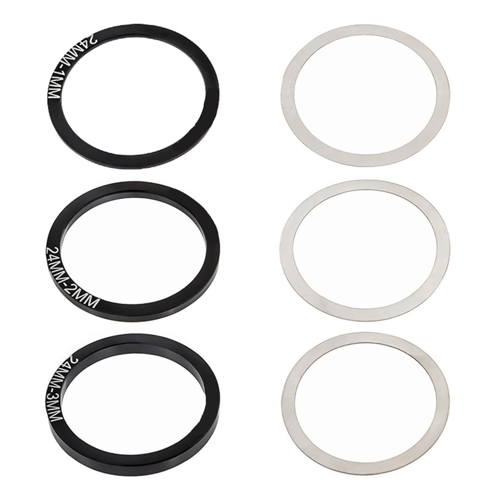 VIVIWI 6pack Aluminum Alloys Bicycles Bottom Brackets Spacers Crankset Bottom Spacer Cycling Accessories