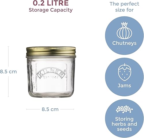 Miniatura 5 de Kilner Tarro de preservación de boca ancha 0,2 litros