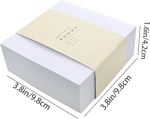 Miniatura 7 de VANRA Sticky Notes 4 x 4-Inches Self-Stick Note Cube Memo Pads Strong Adhesive, 400-Sheets/Cube (Ivory White) Marfil blanco,Kraft
