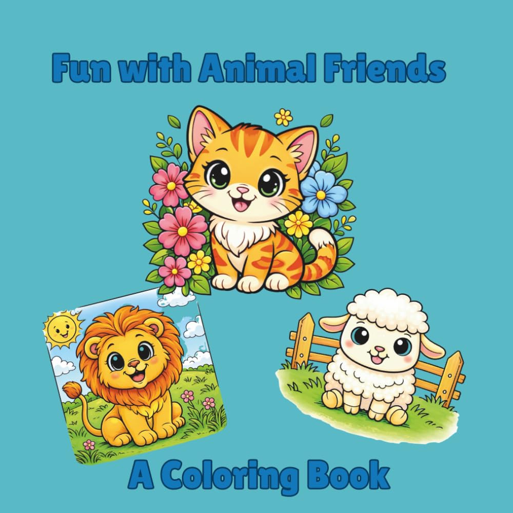 Fun with Animal Friends: A Coloring Book