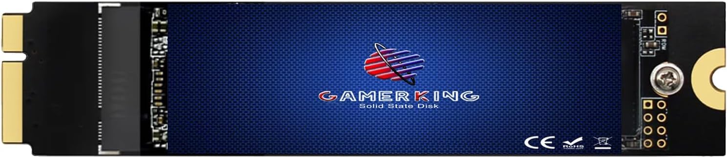 GAMERKING Disco rigido interno SSD da 256 GB | Per MacBook Air A1466(EMC 2558), A1465(EMC 2559), espansione di memoria interna (MacOS preinstallato)