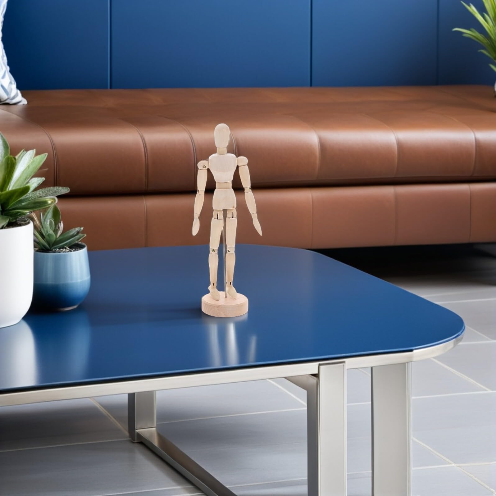 Lot de 5 Mannequins en Bois Articulés avec Support Tailles Petit à Extra-Large Modèles de Dessin Artistiques pour Croquis Décoration Maison et Étude Anatomique