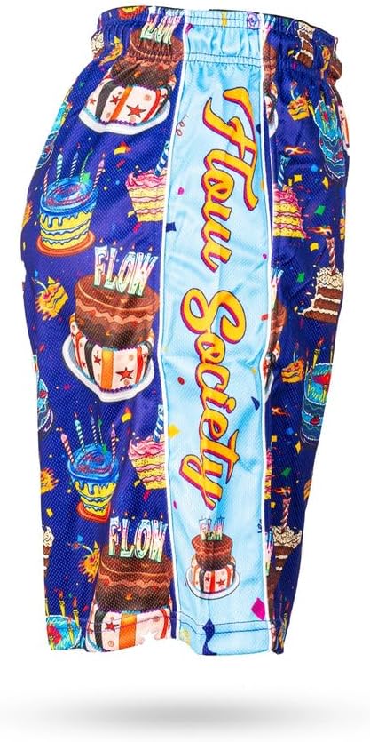 Flow Society Birthday Cake Boys Shorts - Kids Athletic - Basketball - Baseball - Hockey - Football - Lacrosse - Blue - Image 3