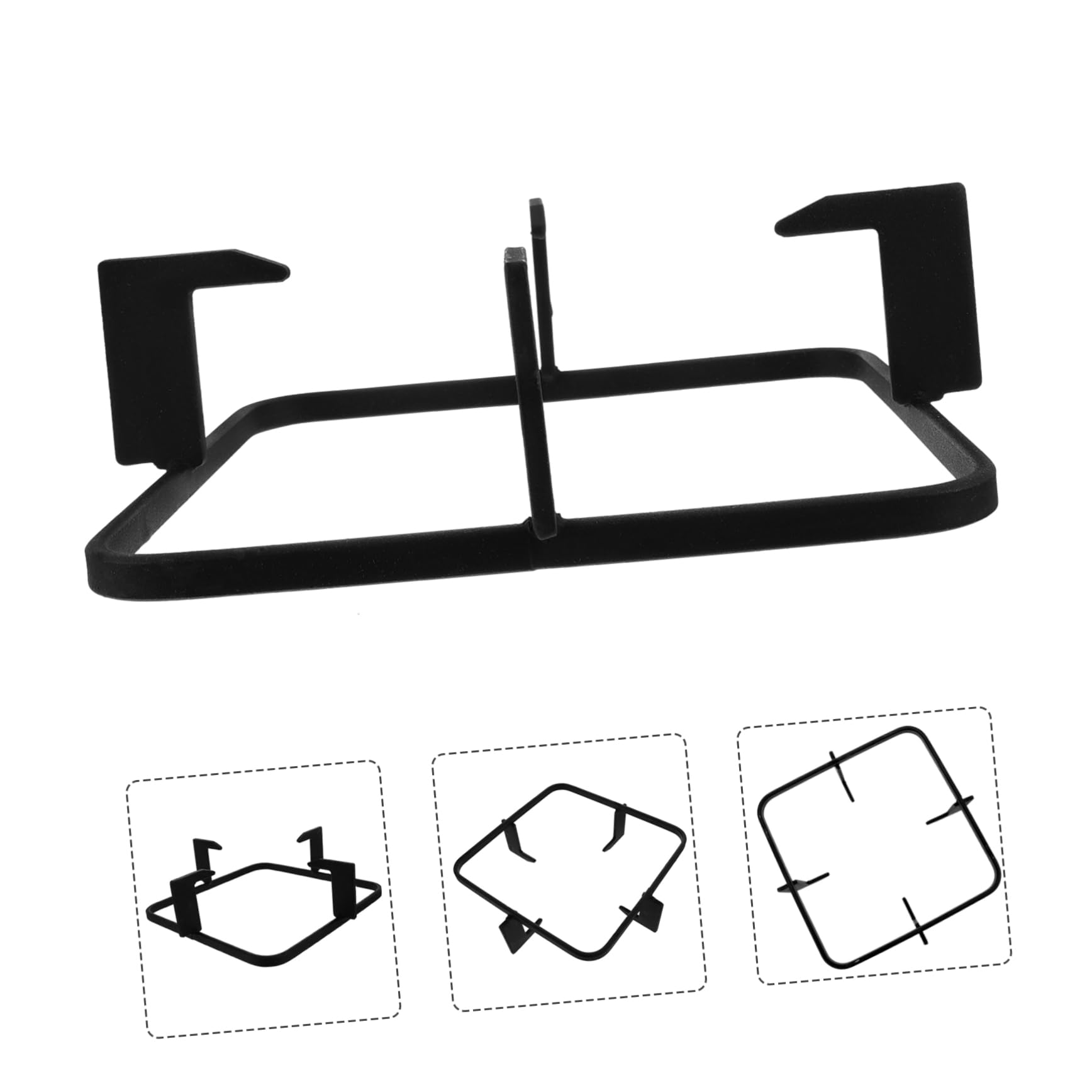 Topfhalter 20,7cm aus Gusseisen Rutschfester, Schwarz, für Gasherde