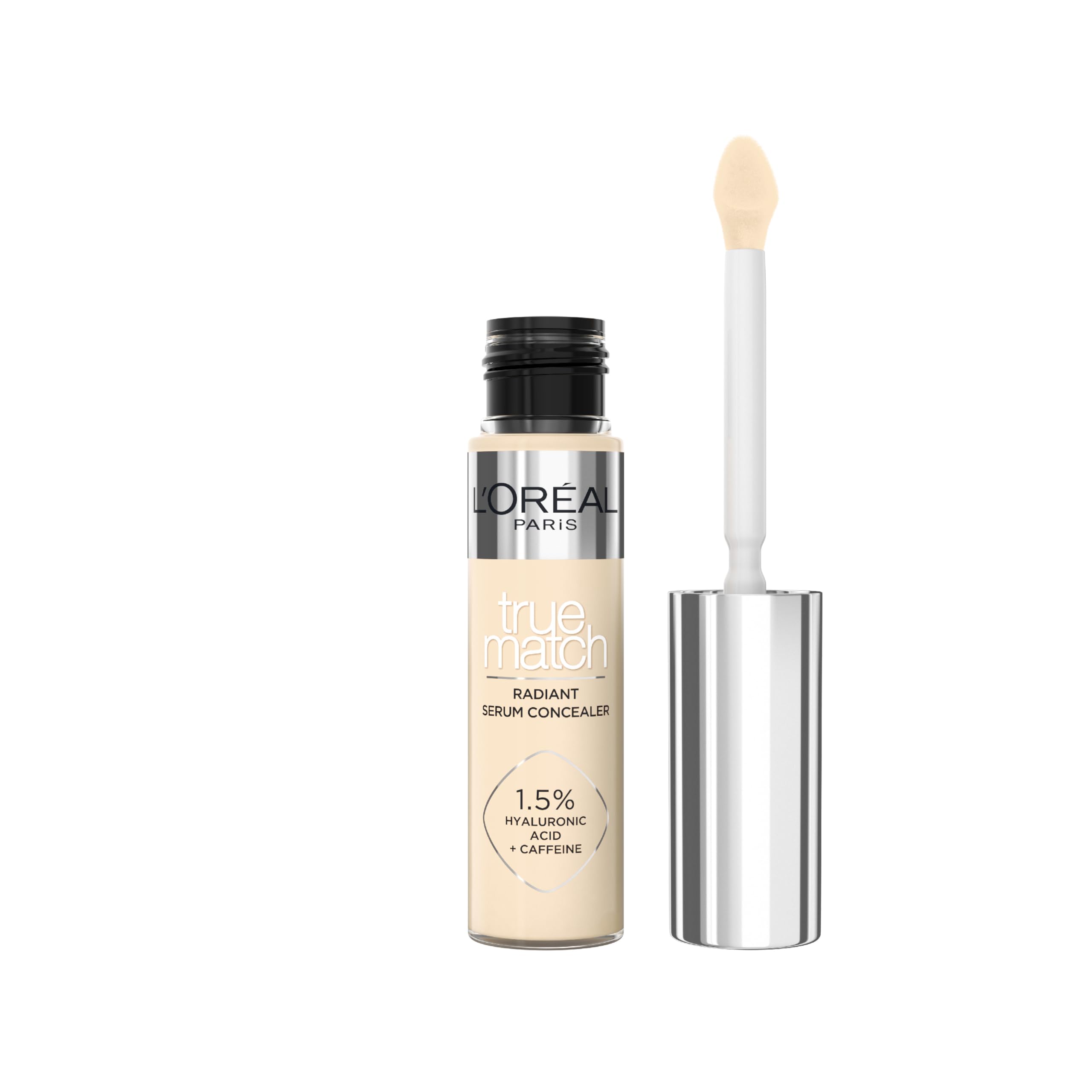 L'Oréal Paris - Świecące serum korygujące - Koryguje cienie i nawilża - Formuła z kwasem hialuronowym i kofeiną - Idealne dopasowanie - Odcień : 0,5D - 11 ml